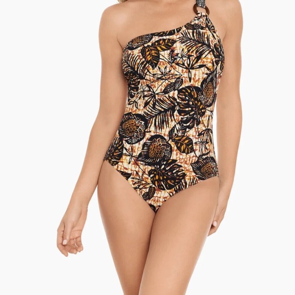 Amoressa Other - Amoressa One-Shoulder Floral Swimsuit